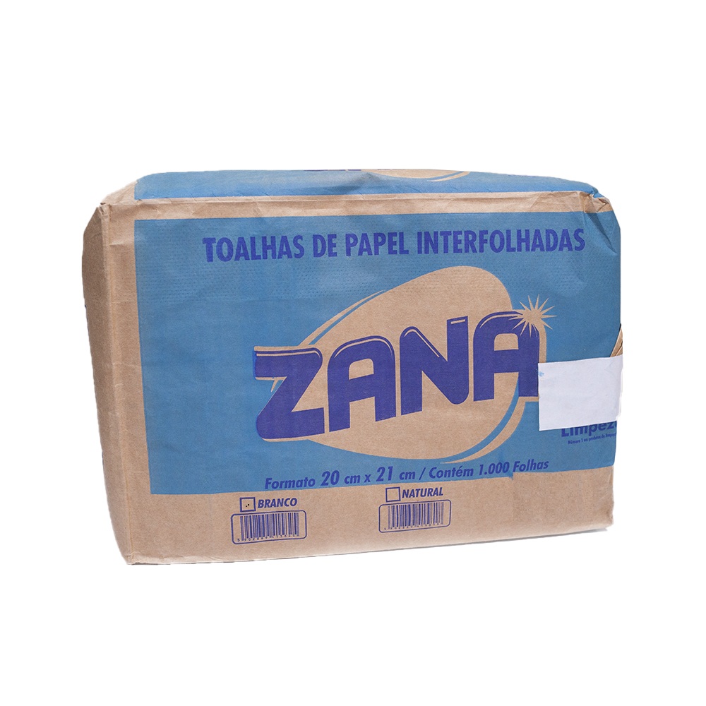 PAPEL TOALHA 1000FL ZANA BRANCO 20X21