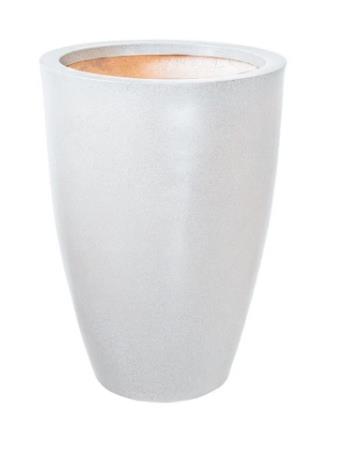 VASO CONE LISO 77 BRANCO MARMORE